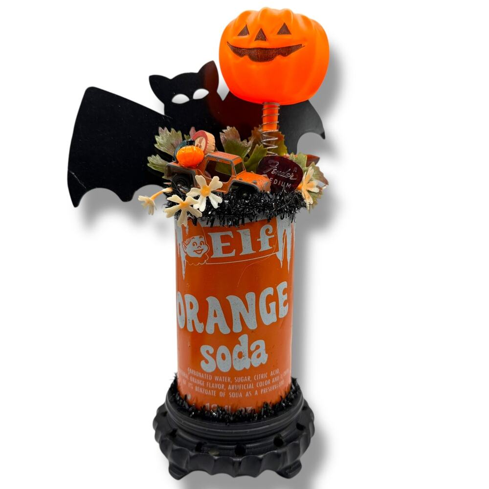 Spooky Halloween Centerpiece - Elf Soad Assemblage Decor Sculpture